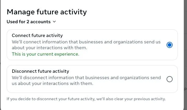 Future Activity Settings