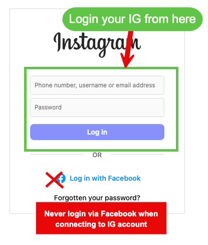 IG Login Method