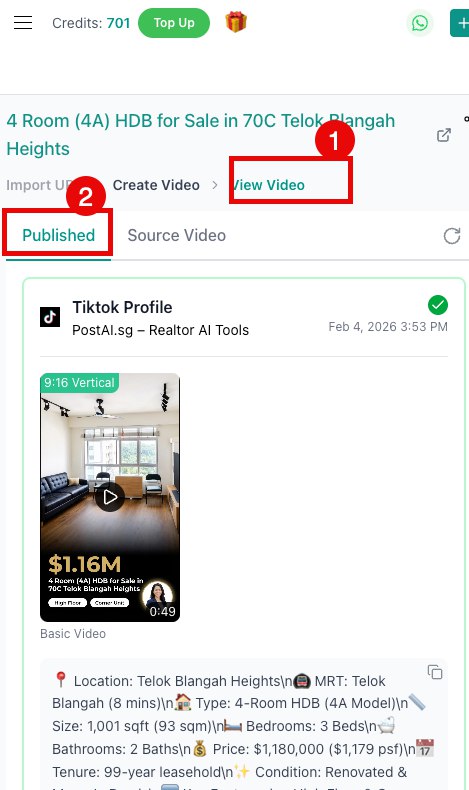Locate Published Video