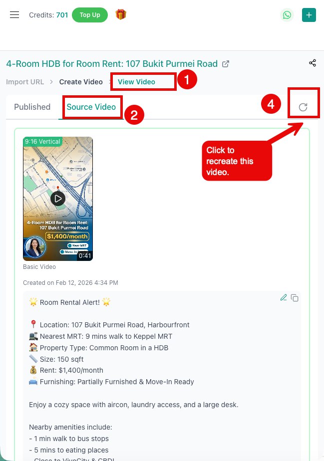 Recreate Existing Video