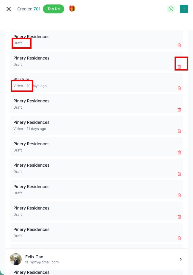 Video History Status
