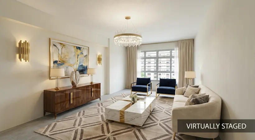 After Virtual Staging - PostAI Enhanced Singapore Property Photo
